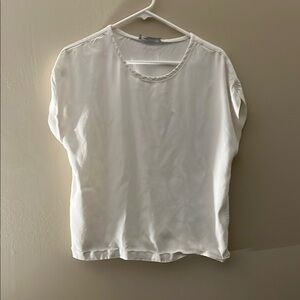 Vince White Relaxed T-Shirt Blouse